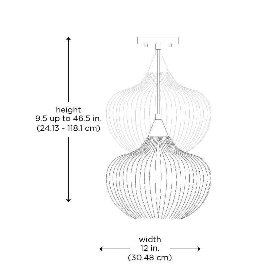 Trans Globe Lighting 16181 Aristo 12 Wide Pendant - Image 5