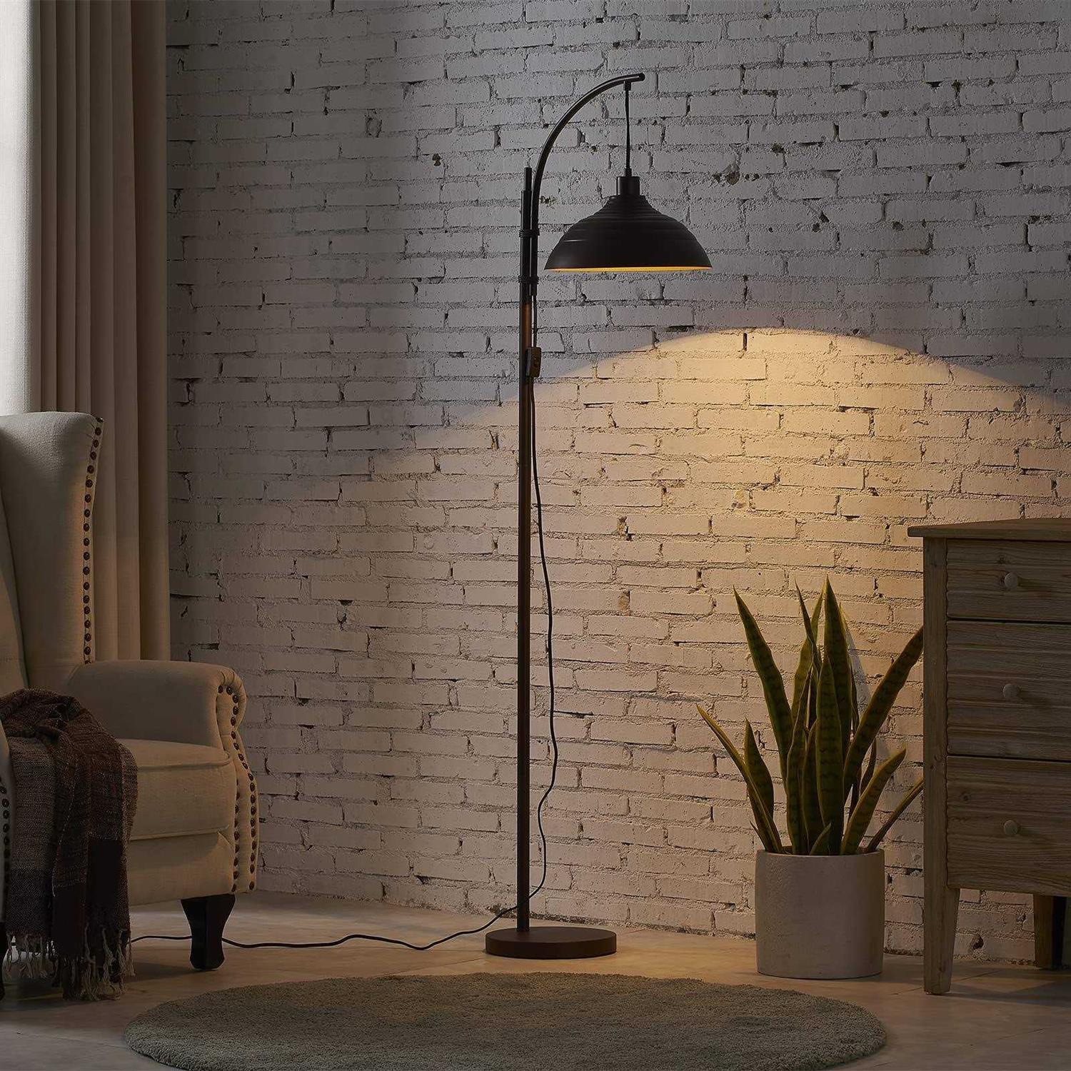 Woxxx Industrial Floor Lamp Modern Rustic Task Floor Lamp Finish