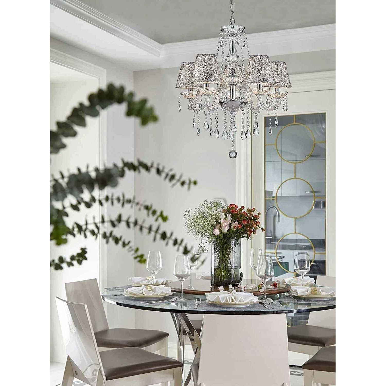Saint Mossi Modern Contemporary Elegant K9 Crystal Glass Chandelier Pendant Ceiling Lighting Fixture - Image 5