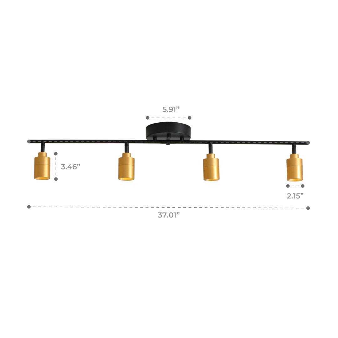 VidaLite Shura 4 ft Brushed Brass Integrated LED Fixed Track Lighting Kit 3000k - Image 2
