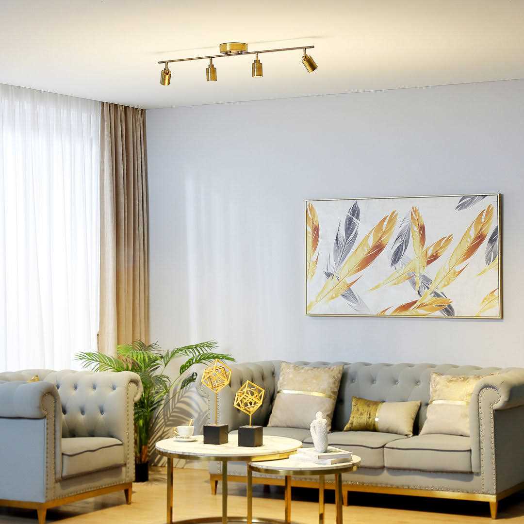 VidaLite Shura 4 ft Brushed Brass Integrated LED Fixed Track Lighting Kit 3000k - Image 5