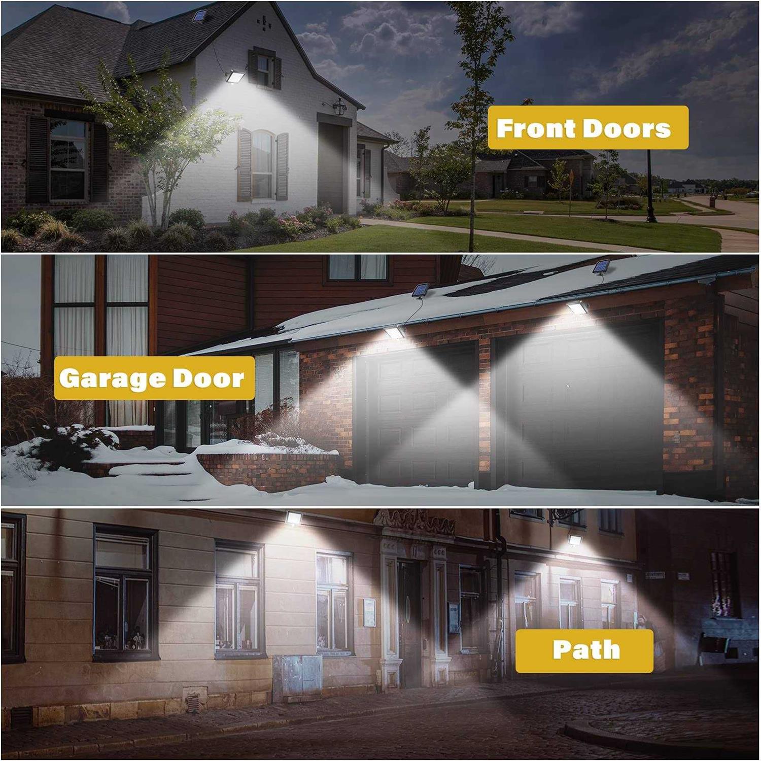 Solar Wall Lights Outdoor with Motion Sensor 56 LEDs Ultra Bright IP65 Waterproof Separable Solar Porch Light - Image 2