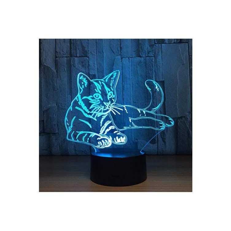 Tvoip 7 Color Changing Night Lamp 3D Atmosphere Bulbing Light 3D Visual Illusion LED Lamp for Kids Toy Christmas Birthday Gifts - Image 2