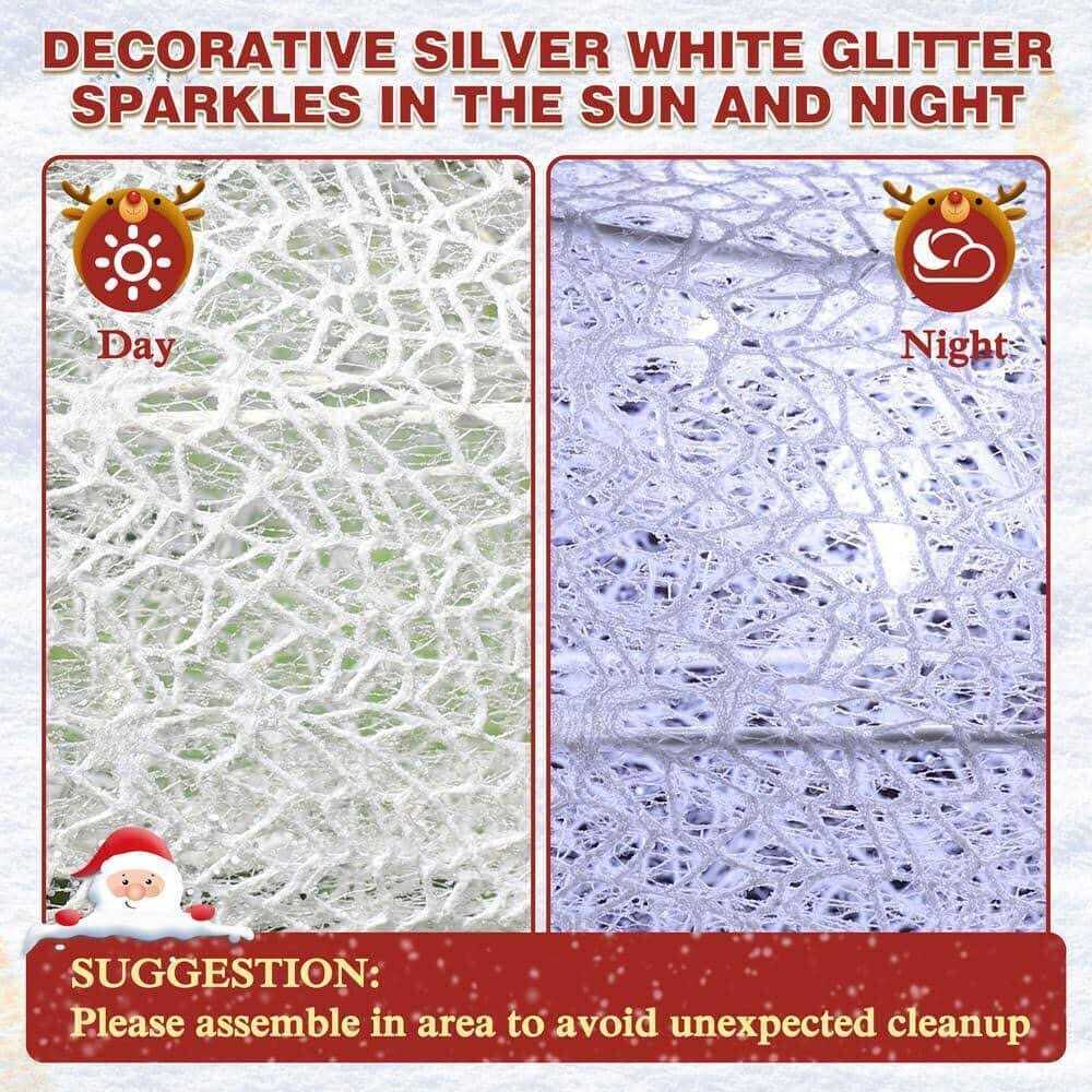 VEIKOUS 6Ft H 3D Cool White Led Post Light Christmas Yard Decor - Image 2