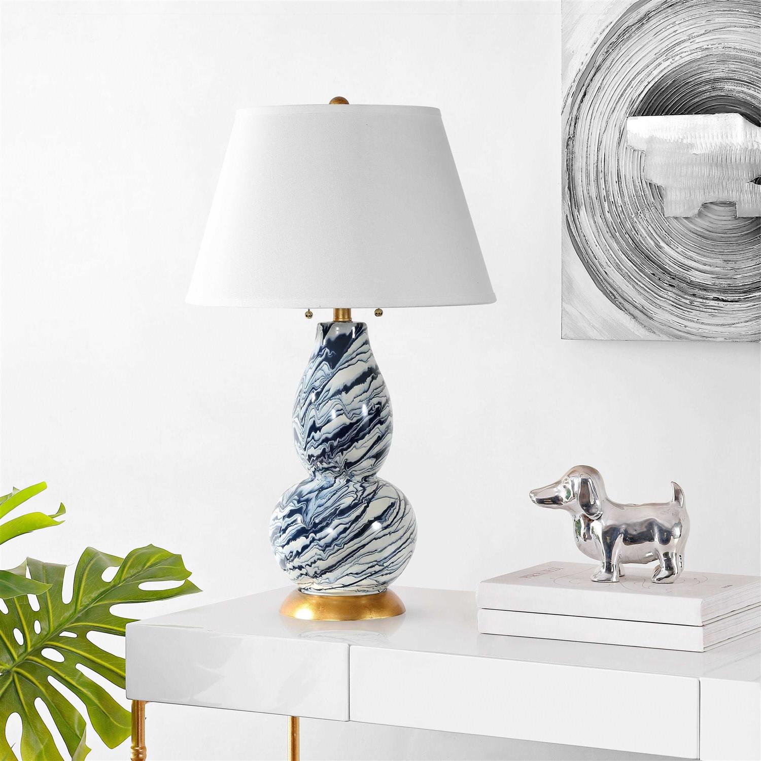 Safavieh Color Swirls Glass Table Lamp - Image 3