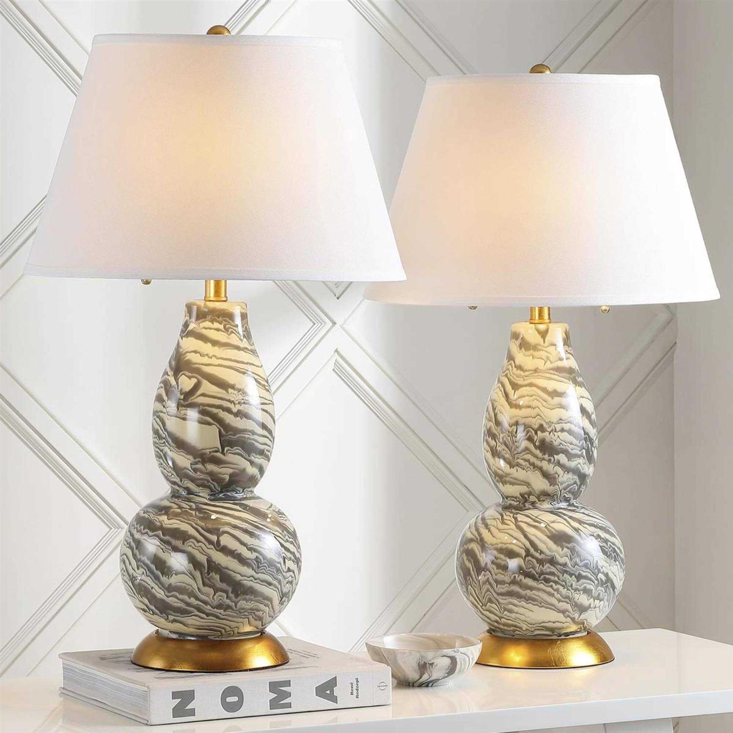 Safavieh Color Swirls Glass Table Lamp - Image 2