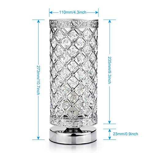 Seaside village Crystal Table Lamp Touch Control Dimmable Accent Desk Lamp Bedside Modern Table Light - Image 3