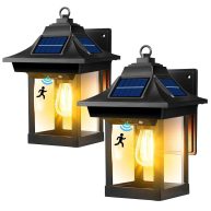 Solar Wall Lantern Wirelss Motion Sensor Solar Light IP65 Waterproof & 3 Modes with Solar Powered Wall Lights