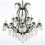 Wrought Iron Chandelier Crystal Lighting A83-3034/10+5