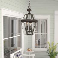 Washington Mews 3 -Bulb 21 H Outdoor Hanging Lantern Charlton Home Fixture Finish