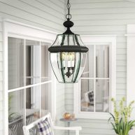 Washington Mews 3 -Bulb 21 H Outdoor Hanging Lantern Charlton Home Fixture Finish