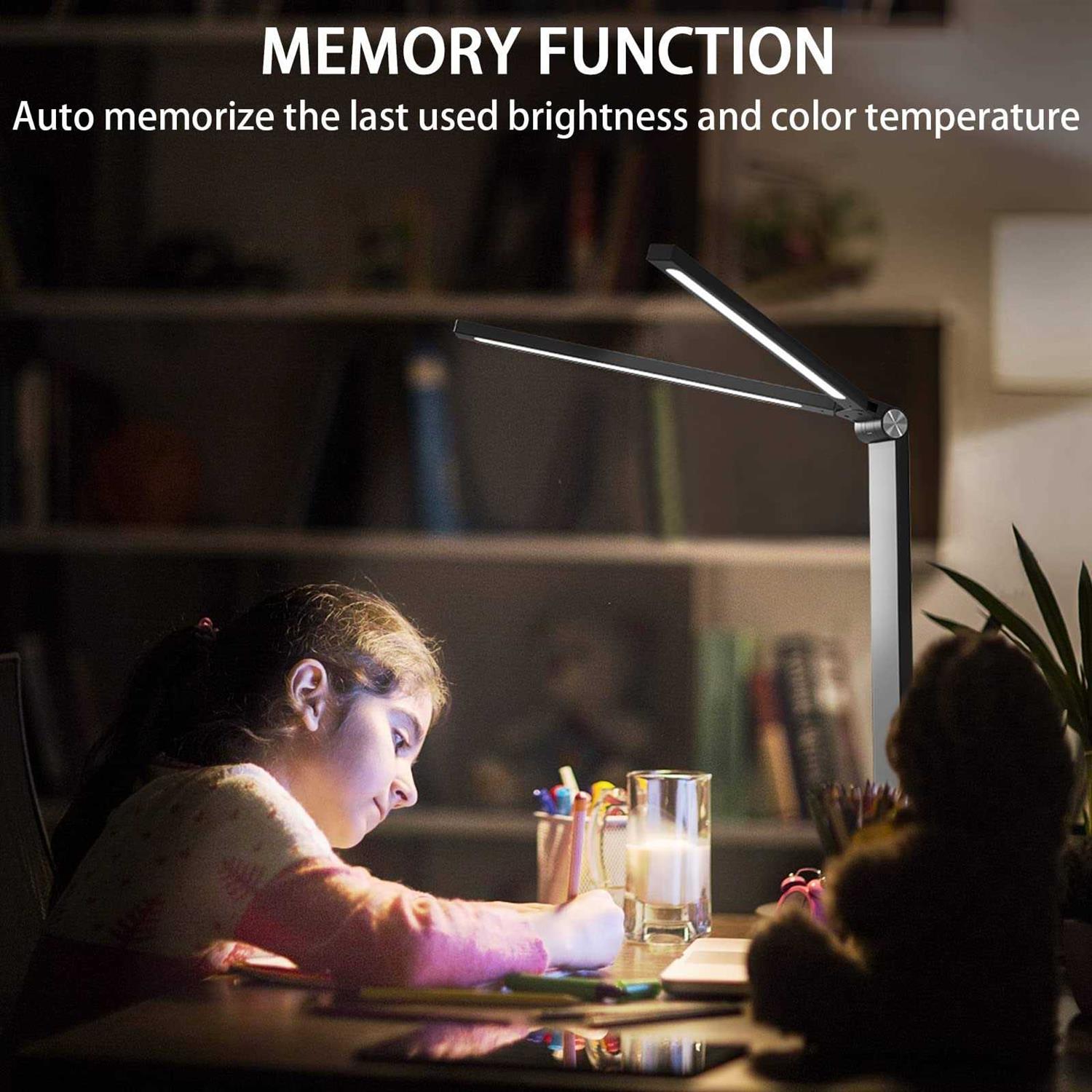 Torchlet Desk Lamp for Home Office Double Head LED Modern Desk Light - Image 2