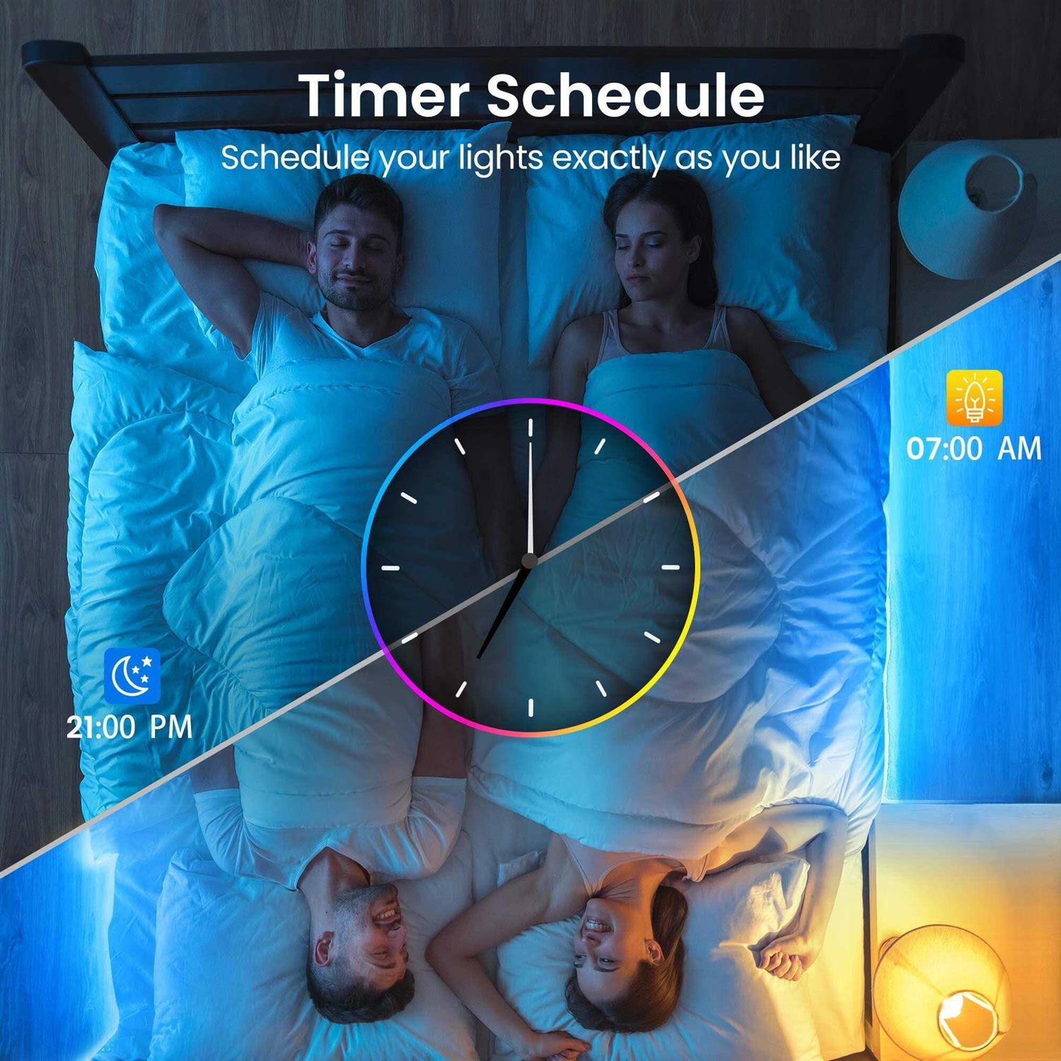 TJOY 100ft Bluetooth LED Strip Lights Smd5050 Music Sync LED Lights Strip - Image 4