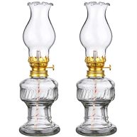 Vintage Oil Lamps for Indoor Use,8 Inch Height Kerosene Lamp with Adju