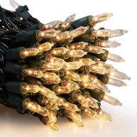 woohaha Christmas Lights Outdoor,2PACK 13ft 50-count Lights Incandescent Mini String 120v ul Lights