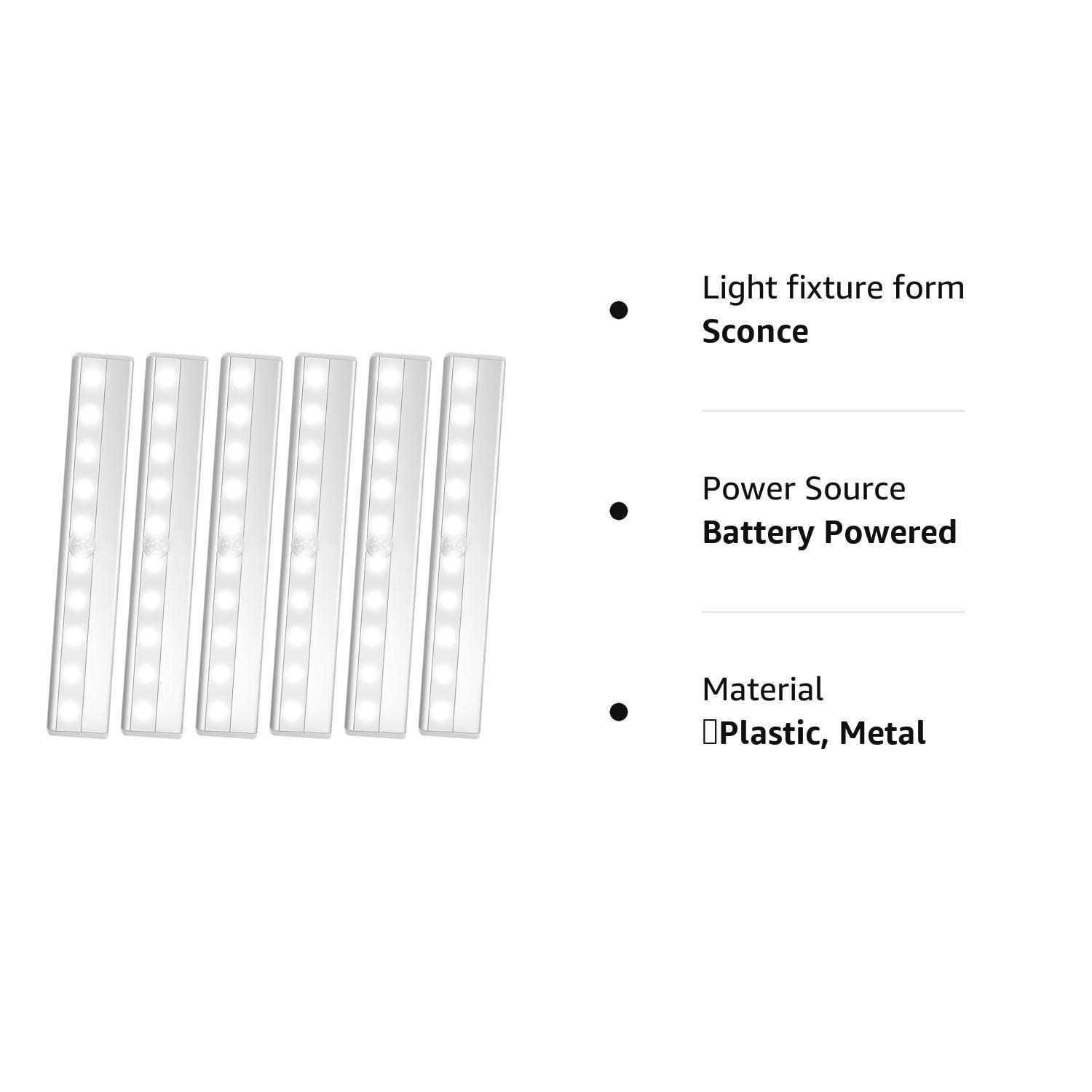 SIXDEFLY LED Motion Sensor Lights 10 LED Closet Battery Operated Lights - Image 3