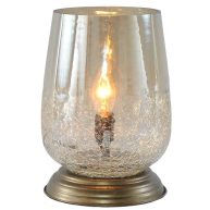 River of Goods 7.9 in. Metallic Smoke Bordeaux Handblown Glass Table Lamp