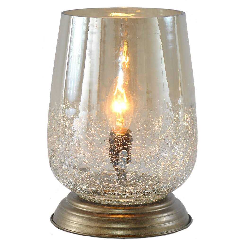 River of Goods 7.9 in. Metallic Smoke Bordeaux Handblown Glass Table Lamp