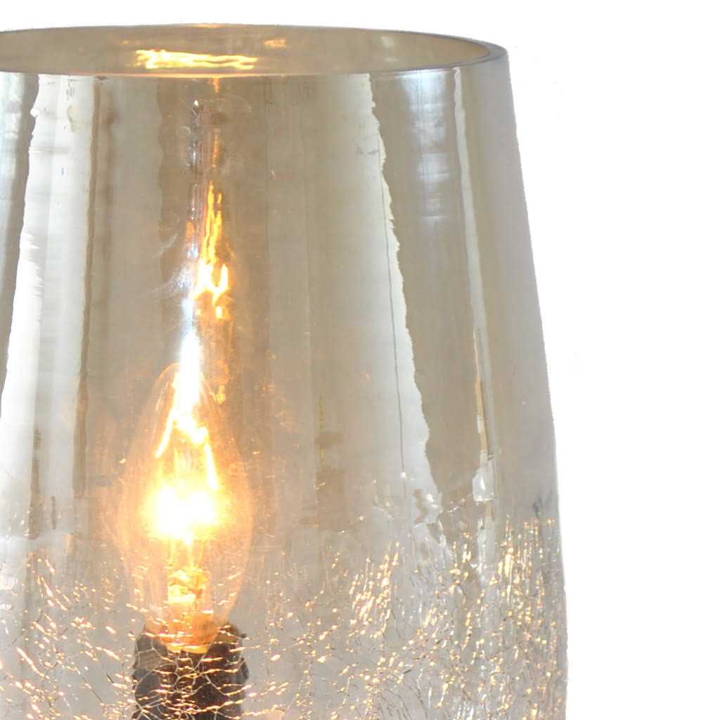 River of Goods 7.9 in. Metallic Smoke Bordeaux Handblown Glass Table Lamp - Image 3