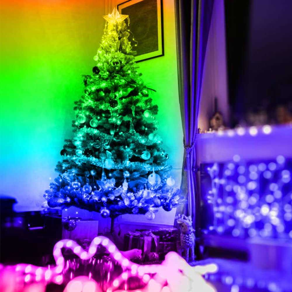 RUISHINE battery powered led strip lights 13.12 ft led lights for bedroom battery operated color changing lights music sync app remot - Image 2