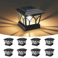 VOLISUN Solar Post Cap Lights Outdoor Edison LED Bulbs