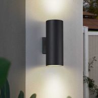 True Fine Marla 11-in Black Integrated Outdoor Wall Light TD60005W