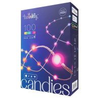 Twinkly Candies Pearl Shaped 100 RGB LED Smart Light String Clear Wire USB-C
