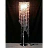 Surpars House Crystal Floor Lamp Elegant Rain Lamp Modern Lava Lamp for Living Room