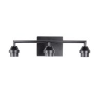 Style Selections 18.63-in 3-Light Black Transitional Vanity Light VBK120-3BK