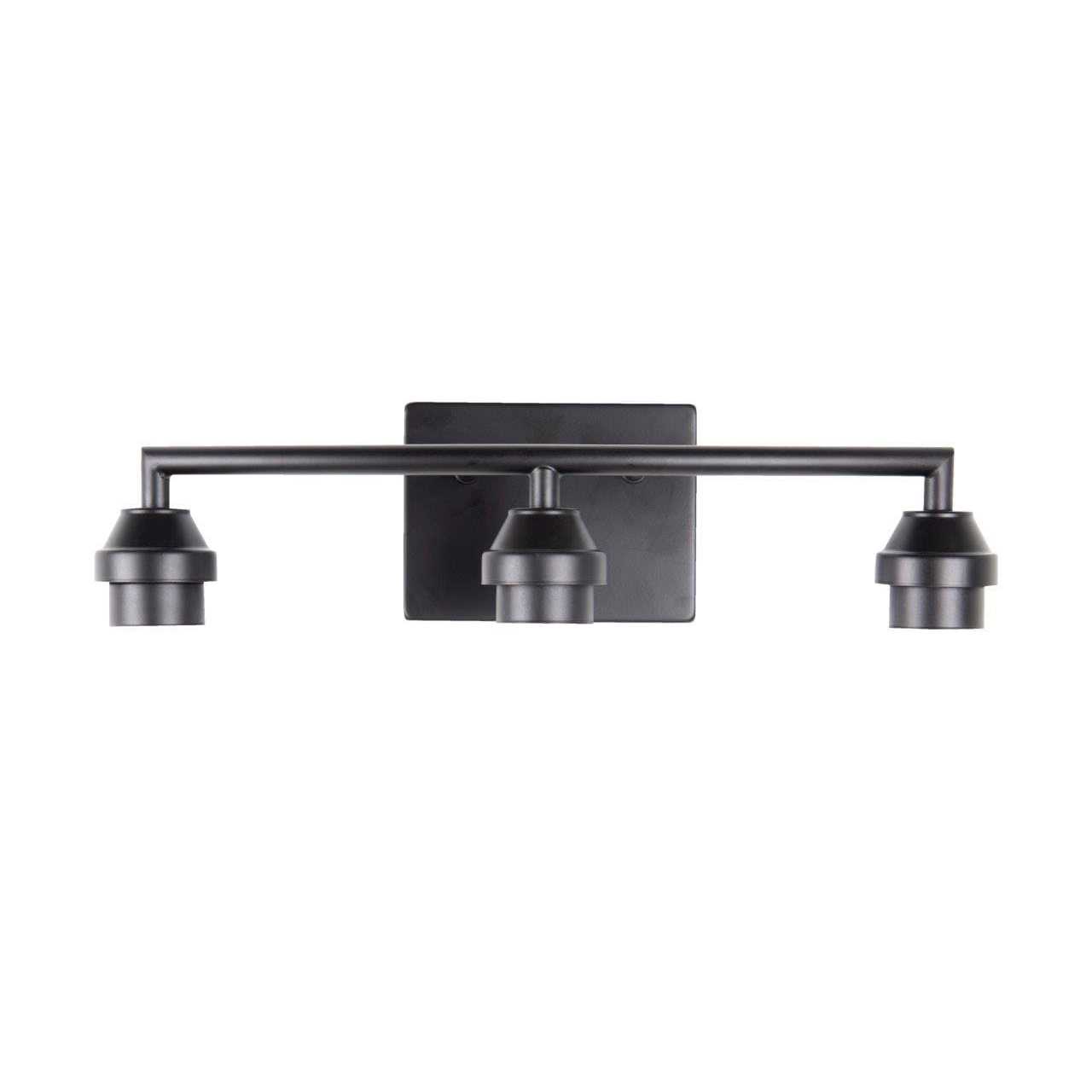 Style Selections 18.63-in 3-Light Black Transitional Vanity Light VBK120-3BK