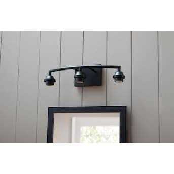 Style Selections 18.63-in 3-Light Black Transitional Vanity Light VBK120-3BK - Image 3