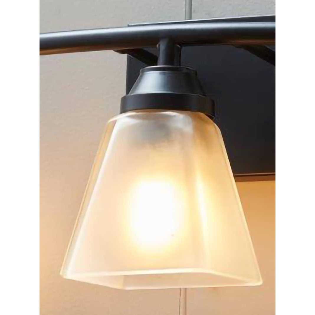 Style Selections 18.63-in 3-Light Black Transitional Vanity Light VBK120-3BK - Image 4