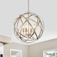 The Lighting Store Benita light Gold with Bronze Tone Metal Large Orb 4-light Chandelier