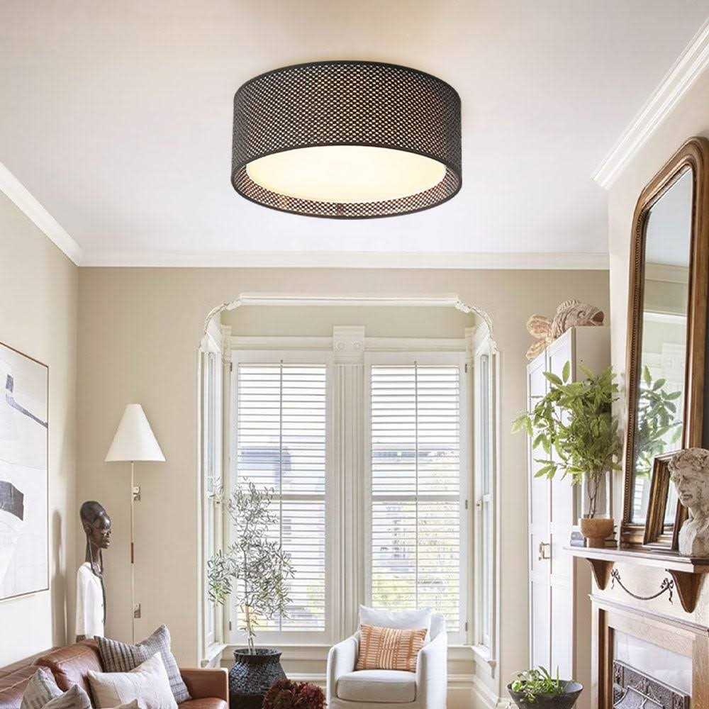 Wingbo 16-in 3-Light Flush Mount Light 15.7 inch - Image 3