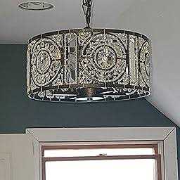Warehouse of Tiffany Rowsen 4-Light Antique Bronze Metal Chandelier IMP79W/4AB - Image 2