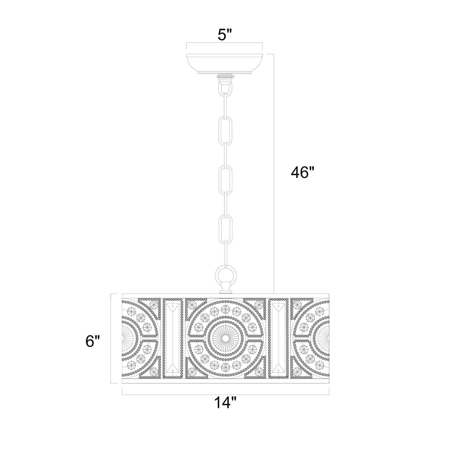 Warehouse of Tiffany Rowsen 4-Light Antique Bronze Metal Chandelier IMP79W/4AB - Image 3