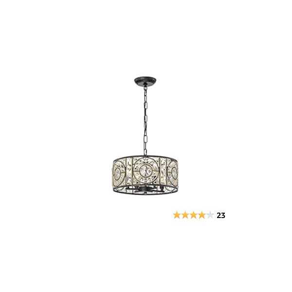 Warehouse of Tiffany Rowsen 4-Light Antique Bronze Metal Chandelier IMP79W/4AB - Image 5