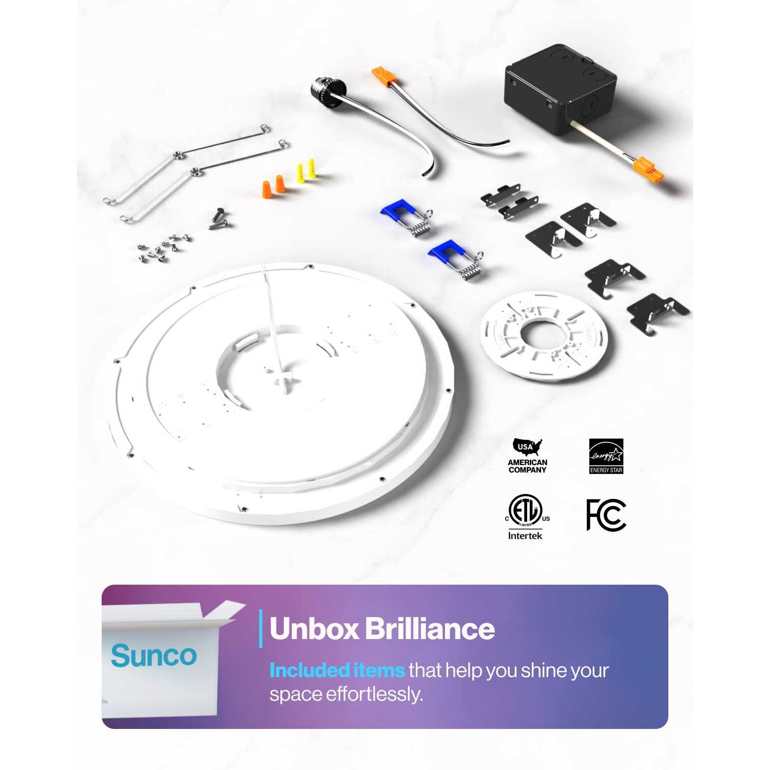 Sunco 2-Pack 13 Inch LED Ceiling Night Light - Image 4