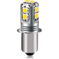 Ruiandsion Upgrade LED Flashlight Bulb 6-40 Volt P13.5S Base LED Bulb White 6V 9V 12V 18V 19.2V 24V Replacement for Flashlight Torch