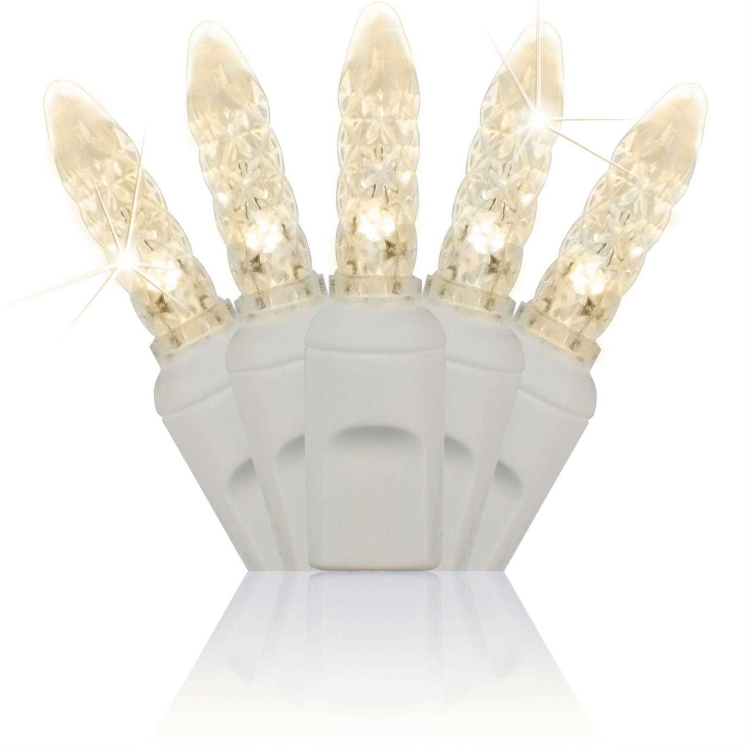 Wintergreen Lighting 70 M5 Warm White Twinkle LED Icicle Lights - Image 2