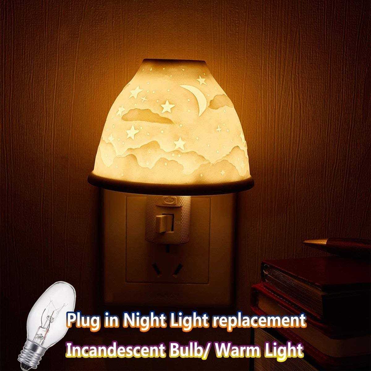 WokHok 7 Watt Night Light Bulb and Salt Lamps Replacement Bulbs,C7/7 Watt/120 V/45 Lumen,E12 Candelabra Base Clear Glass Incandescent Bulbs,12 Pack - Image 4