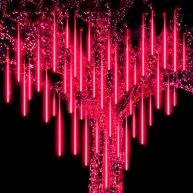 Roytong Waterproof Cascading 10 Tube 20 Inch 540 LED Meteor Shower Rain Lights for Outdoor String Lights