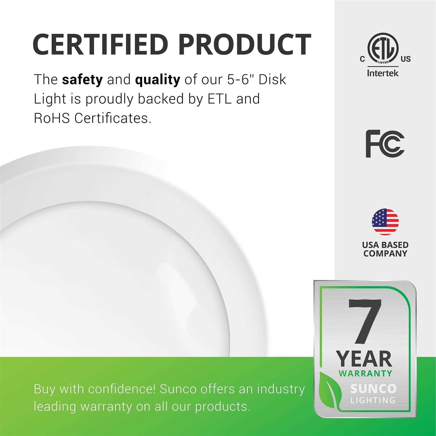 Sunco Lighting Sunco Single Recessed LED Lighting 5/6 Inch - Image 4