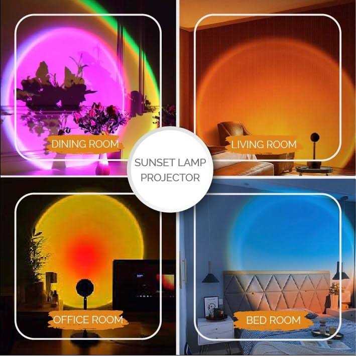 Soleil Sunset lamp for Bedroom 16 Colors LED Changing 3-in-1 Sunset Light lamp with Multiple Modes - Image 4