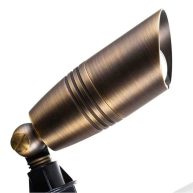 RuggedGrade Lighting Solid Brass Lyla S Series LED Landscape Light 5W 2700K LED MR16 Bulb Included