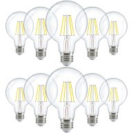Sunco Lighting Sunco 10 Pack G25 Globe Light Bulbs LED Edison Vanity Light Bulbs for Bathroom