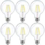 Sunco Lighting Sunco 10 Pack G25 Globe Light Bulbs LED Edison Vanity Light Bulbs for Bathroom
