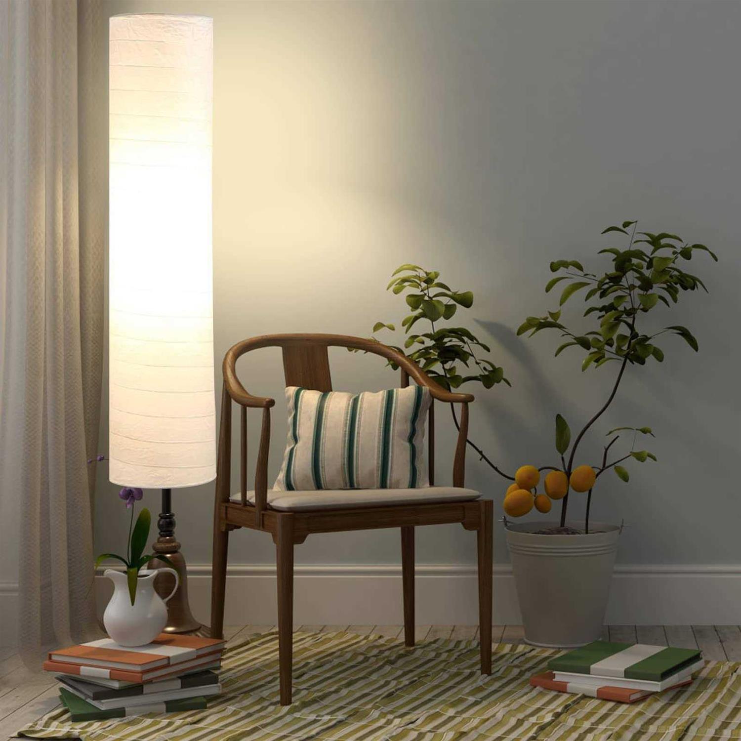 Saihisday Paper Floor Lamp Shade Floor Light Cover for Living Room Bedroom Bedside Decorations