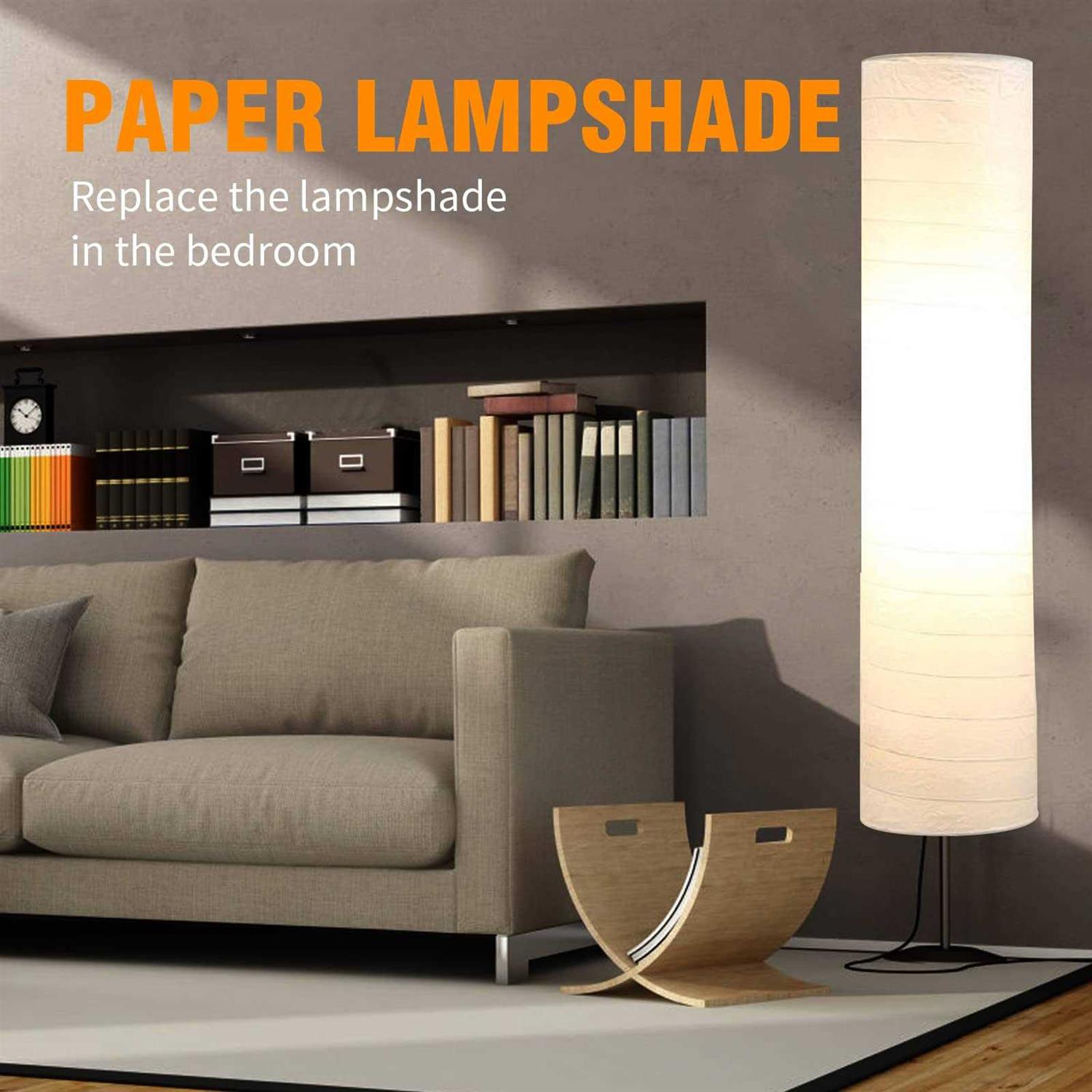 Saihisday Paper Floor Lamp Shade Floor Light Cover for Living Room Bedroom Bedside Decorations - Image 4