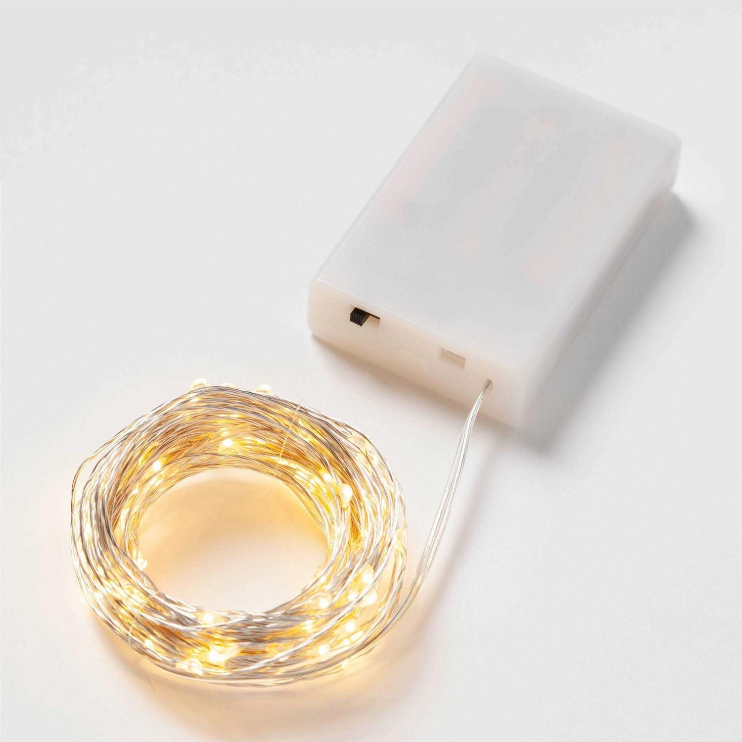 Room Essentials 90ct Extended LED Fairy Light Silver - Image 5